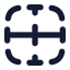 Borderhorizontal icon with solid rounded style
