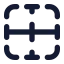 Borderhorizontal icon with solid standard style