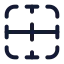 Borderhorizontal icon with stroke standard style