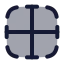 Borderinner icon with duotone rounded style