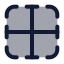 Borderinner icon with duotone standard style