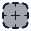 Bordernone icon with duotone rounded style