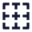 Bordernone icon with solid sharp style