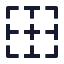 Bordernone icon with stroke sharp style