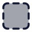 Bordernone icon with duotone standard style