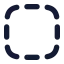 Bordernone icon with solid rounded style