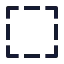 Bordernone icon with stroke sharp style