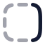 Borderright icon with bulk rounded style