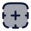 Bordertop icon with duotone rounded style