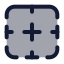 Bordertop icon with duotone standard style