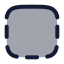 Bordertop icon with duotone rounded style