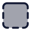 Bordertop icon with duotone standard style