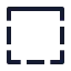 Bordertop icon with stroke sharp style