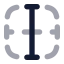 Bordervertical icon with bulk rounded style