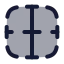 Bordervertical icon with duotone rounded style