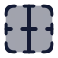 Bordervertical icon with duotone standard style