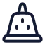 Borobudur icon with stroke rounded style
