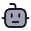Bot icon with duotone rounded style