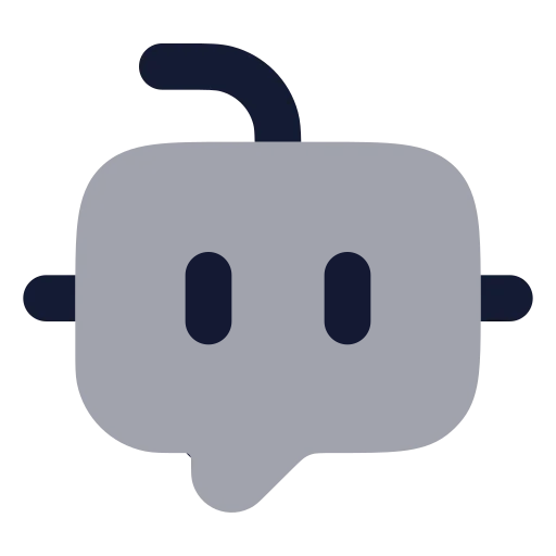 Bot Message Square Icon in Bulk Rounded style