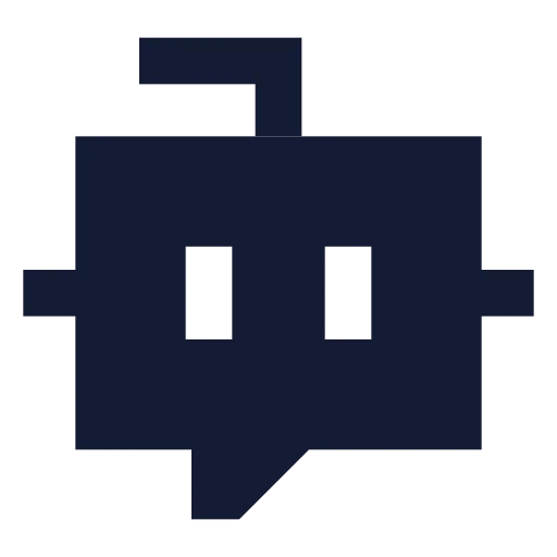 Bot Message Square Icon in Solid Sharp style