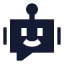 Botmessagesquare icon with solid sharp style
