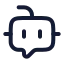 Botmessagesquare icon with stroke rounded style