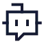 Botmessagesquare icon with stroke sharp style
