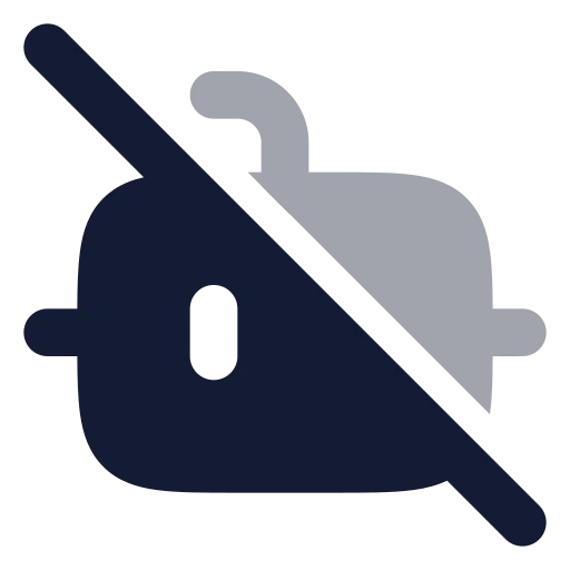 Bot Off Icon in Bulk Rounded style