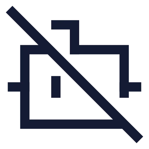 Bot Off Icon in Stroke Sharp style