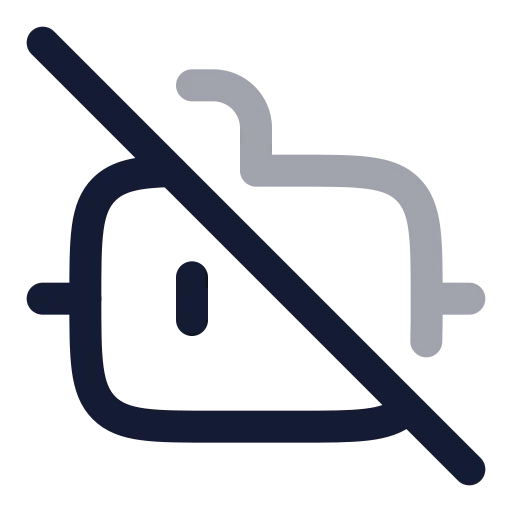 Bot Off Icon in Twotone Rounded style