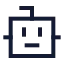 Bot icon with stroke sharp style