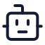 Bot icon with stroke standard style