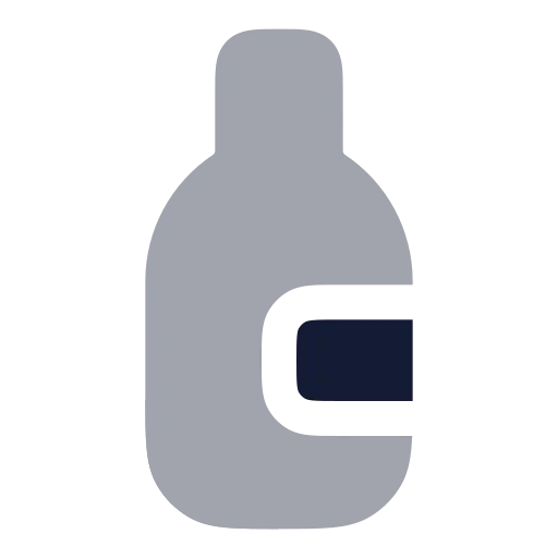 Bottle Wine Icon in Bulk Rounded style