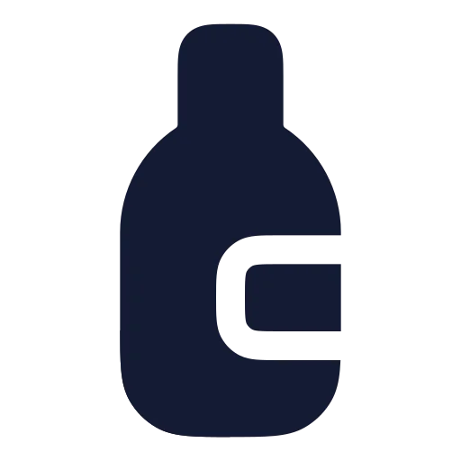 Bottle Wine Icon in Solid Rounded style