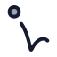 Bounceleft icon with duotone rounded style