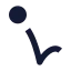 Bounceleft icon with solid sharp style