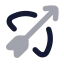 Bowarrow icon with bulk rounded style