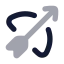 Bowarrow icon with bulk rounded style