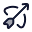 Bowarrow icon with duotone rounded style