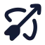 Bowarrow icon with solid rounded style