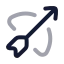 Bowarrow icon with twotone rounded style