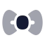 Bowtie icon with bulk rounded style