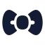 Bowtie icon with solid rounded style
