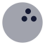 Bowlingball icon with bulk rounded style