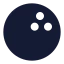 Bowlingball icon with solid standard style