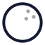 Bowlingball icon with twotone rounded style