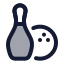 Bowlingpins icon with duotone rounded style
