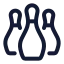 Bowling icon with stroke standard style