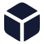 Box icon with solid rounded style