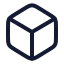 Box icon with stroke rounded style